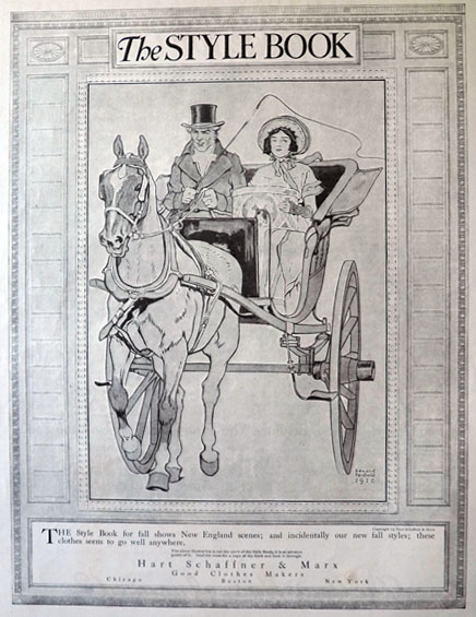 1910 Hart Schaffner Marx Clothing Ad ~ The Style Book