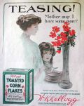 1910 Kellogg's Corn Flakes Ad ~ Mother May I Have Some More?