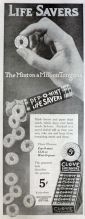 1916 Clove & Pep-O-Mint Lifesavers Ad ~ In a Tinfoil Roll