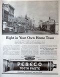 1916 Pebeco Toothpaste Ad ~ Newark NJ Trolley Car Photo