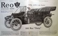1911 Reo Thirty Car Automobile Ad ~ Fifty Miles An Hour