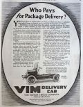 1916 Vim Delivery Car Truck Ad ~ Who Pays for Package Delivery?