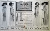 1910 Wooltex Women's Fashion Ad ~ Motor Coat, Steamer Coat