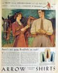 1931 Arrow Shirts Ad ~ Equestrians