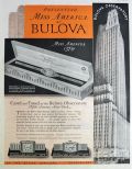1930 Bulova Watches Ad ~ The "Miss America"