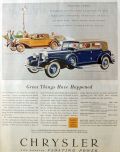 1932 Chrysler Six & Eight Ad ~ Convertible Sedan & Coupe