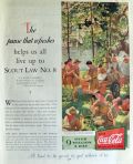 1931 Coca Cola Coke Ad ~ Boy Scout Troop 19 at Crystal Lake, Florida