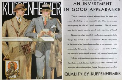 1930 Kuppenheimer Clothing Ad ~ At The Races ~ J.C. Leyendecker