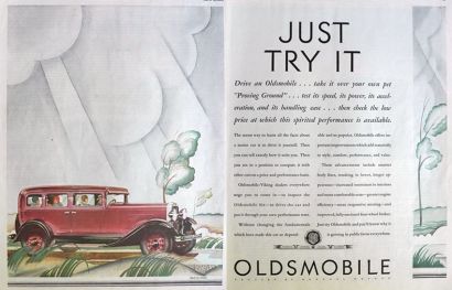1930 Oldsmobile Six Ad ~ Arild Weborg Art