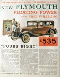 1931 Plymouth Sedan Ad ~ Floating Power