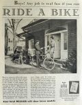 1931 Ride-A-Bike Ad ~ Western Union Delivery Boy Photo