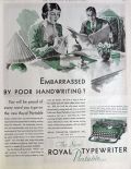 1930 Royal Typewriter Ad ~ Poor Handwriting
