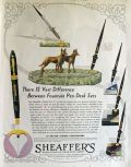 1931 Sheaffer's Pen Desk Set Ad ~ German Shepherd Police Dog