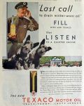 1931 Texaco Gas & Oil Ad ~ Morgan Dennis Scotty Dogs