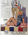 1934 Victoroy Fabric Ad ~ Summer Suns