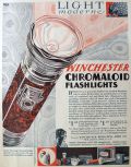 1931 WInchester Chromaloid Flashlight Ad ~ Peacock's Feathers