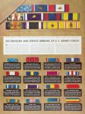 1943 WWII U.S. Army Medals Service Ribbons Print