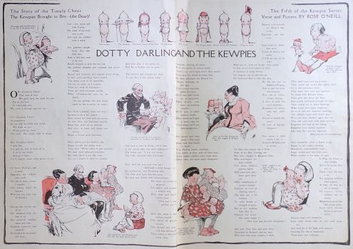 1911 Rose O'Neill ~ Dotty Darling & The Kewpies ~ Timely Cheer