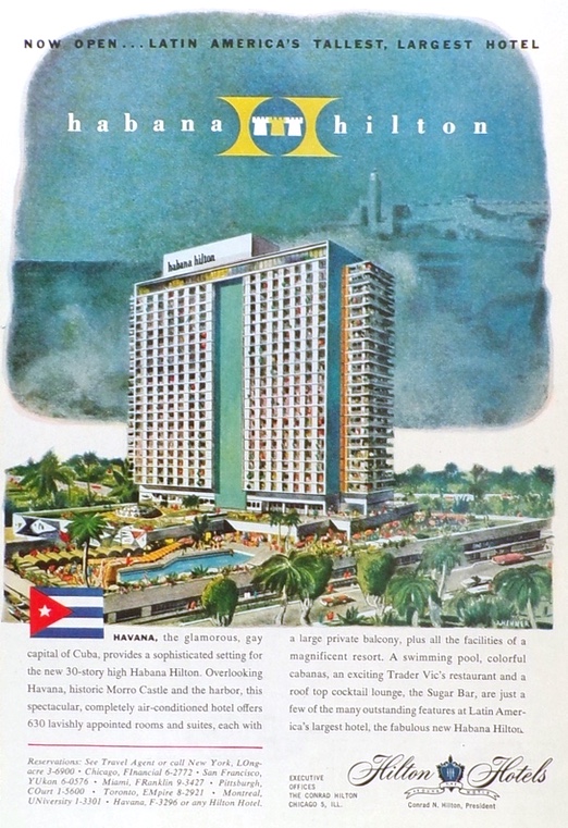 1958 Vintage Habana Hilton Hotel Ad ~ Havana Cuba