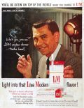 1958 L&M Cigarettes Ad ~ Jack Webb, Dragnet