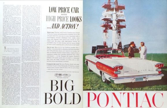 1958 Pontiac Chieftain Ad ~ Cape Canaveral