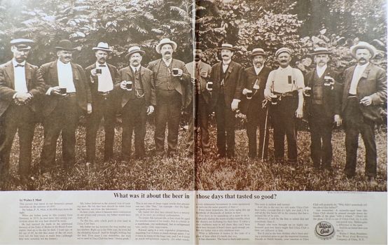 1961 Utica Beer Ad ~ 1865 Photo ~ Beer in Those Days