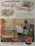 1948 Seven Up 7-Up Ad ~ Dad Takes Photograph