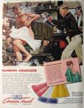 1943 Cannon Towels Ad ~ Nude Army Guy ~ Alaskan Aquacade