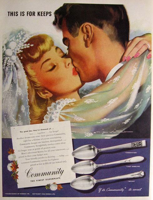 1946 Community Silverplate Ad ~ Jon Whitcomb