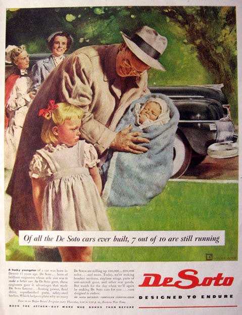 1945 DeSoto Car Ad ~ Jealous Sister