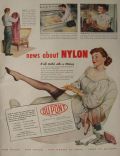1949 Dupont Nylon Ad ~ Pinup Style Girl