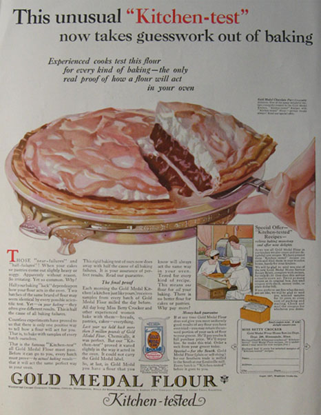 1927 Gold Medal Flour Ad ~ Unusual "Kitchen-test"