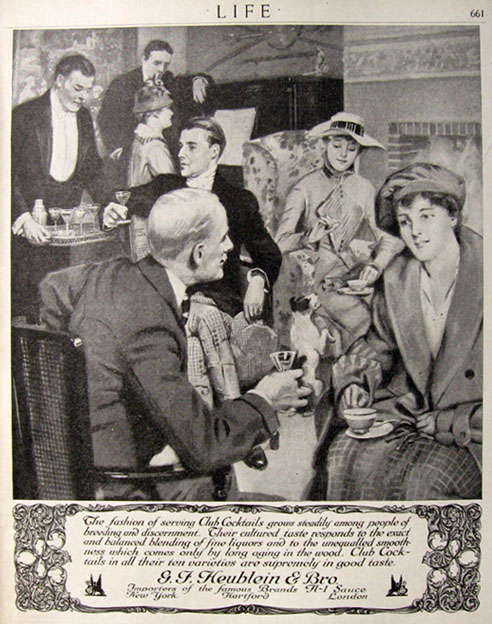 1916 Heublein Club Cocktails Ad ~ People of Breeding & Discernment