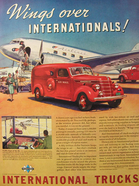 1939 International Trucks Ad ~ Air Mail Truck