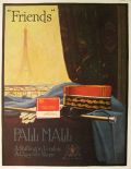 1918 Pall Mall Cigarettes Ad ~ Friends