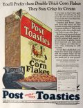1924 Post Toasties Corn Flakes Ad ~ Double-Thick