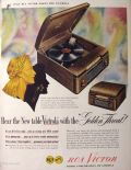 1946 RCA Table Victrola Ad ~ "Golden Throat"