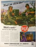 1943 WWII RCA Radio Ad ~ Army Men