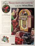1946 Wurlitzer Juke Box Ad ~ America's Favorite Nickel's Worth
