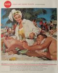 1958 Coca Cola Coke Ad ~ Veradero Beach, Cuba