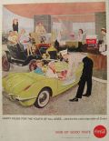 1958 Coca Cola Coke Ad ~ Sportscar Grannies