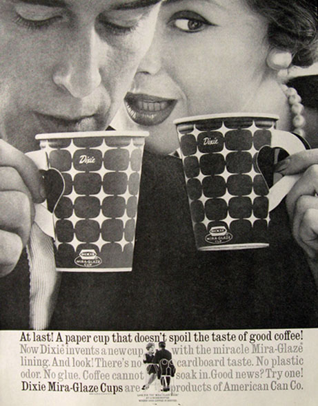 1960 Dixie Cups Ad ~ Mira-Glaze