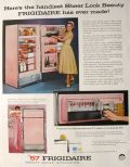 1957 Retro Pink Frigidaire Refrigerator Ad