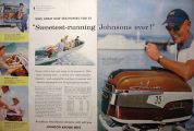 1957 Vintage Johnson Sea-Horse & Javelin Ad