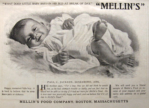 1903 Mellins Baby Food Ad ~ Paul Jackson, Jonesboro, AR