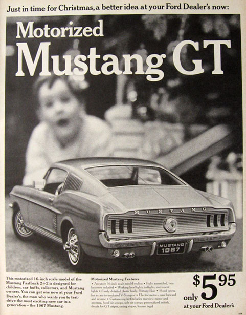 1967 Motorized Toy Mustang GT Ad