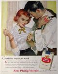 1956 Philip Morris Cigarettes Ad ~ Gentleness