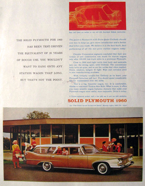 1960 Plymouth Suburban Station Wagon Ad
