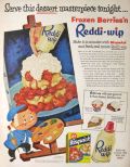 1954 Reddi Wip Whipped Cream Ad ~ Strawberry Shortcake