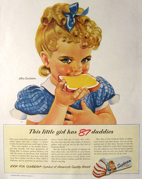 1953 Sunbeam Bread Ad ~ Miss Sunbeam
